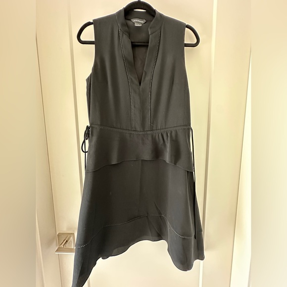 Club Monaco Raelee Sleeveless V-Neck Peplum Dress Black Size 4 - Picture 4 of 11